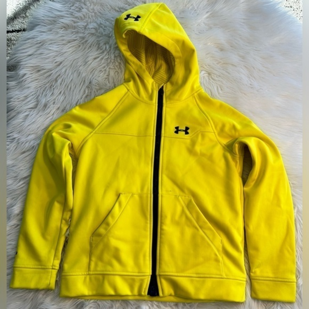 Under Armour UA ColdGear Infrared Softshell Zip Jacket Yellow Boys‎ Youth YXL